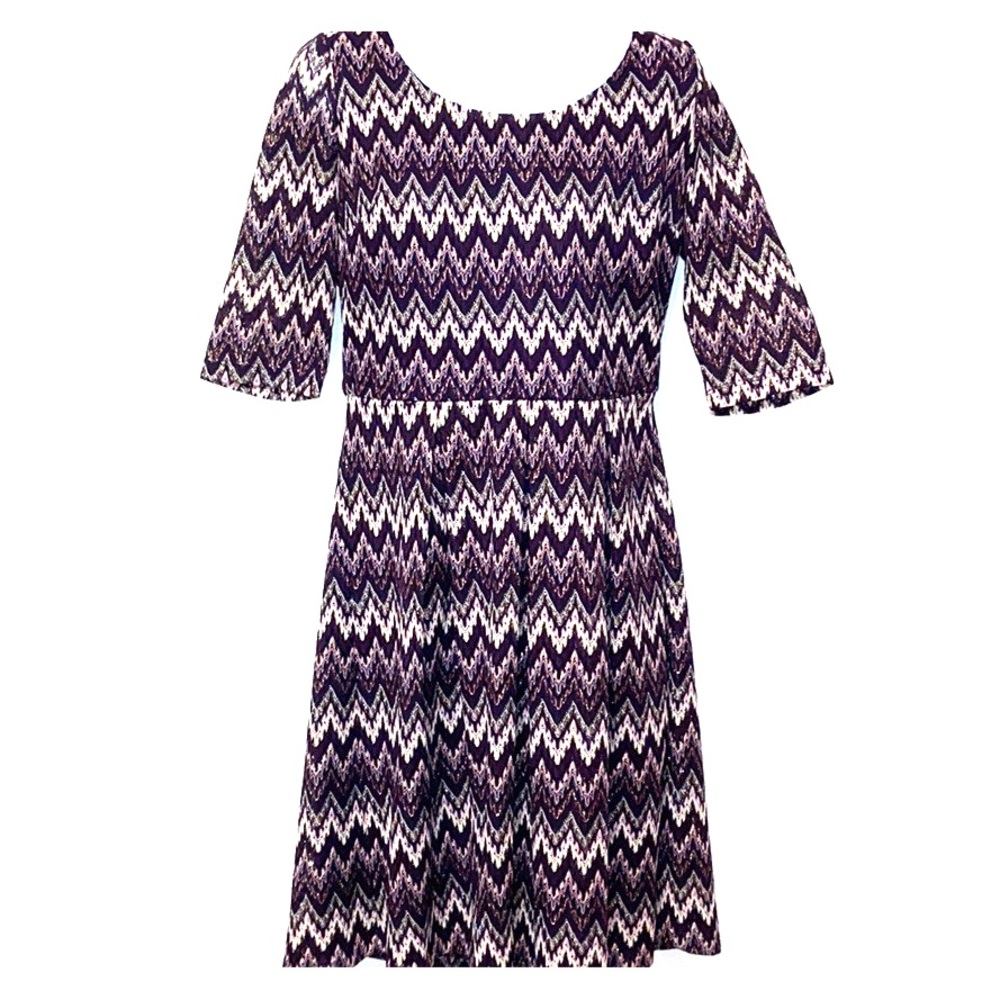 Purple Sangria Print Dress